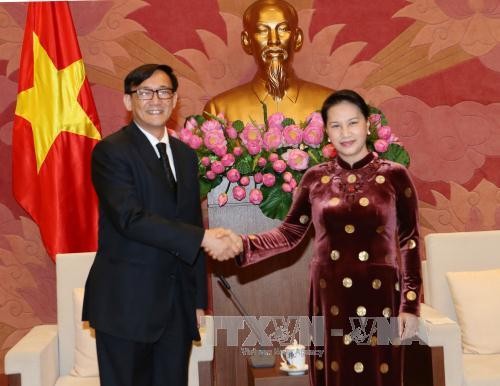 Parlamentspräsidentin Nguyen Thi Kim Ngan empfängt thailändischen Botschafter Manopchai Vongphakdi - ảnh 1